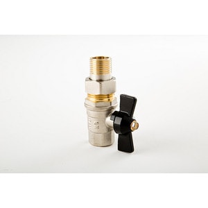 Кран General Hydraulic шаровый В-Н короткая ручка с накидной гайкой 1/2" (GH04600004)