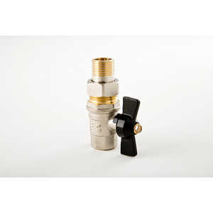 Кран General Hydraulic шаровый В-Н короткая ручка с накидной гайкой 1" (GH04600006)