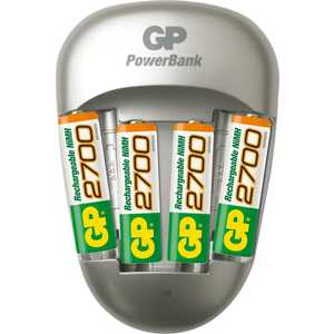 Зарядное устройство и аккумулятор GP PowerBank PB27GS270 + 2700mAh AA 4шт.
