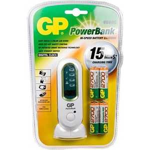 Зарядное устройство и аккумулятор GP PowerBank PB80GS270SA vertical design + 2700mAh AA 4шт.