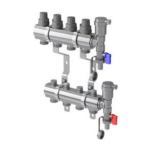Коллектор ROYAL Thermo в сборе универсальный 1" ВР-3/4" НР 10 выходов (RTO 51010)