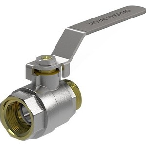 Кран ROYAL Thermo шаровый Expert латунный резьбы штуцер - гайка ручка рычаг 1/2" (RTE01007)
