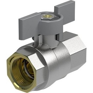 Кран ROYAL Thermo шаровый Expert латунный резьбы гайка - гайка ручка бабочка 1/2" (RTE02001)