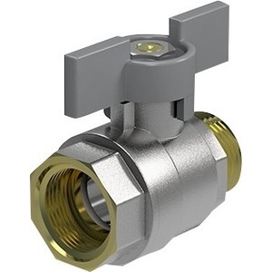 Кран ROYAL Thermo шаровый Expert латунный резьбы штуцер - гайка ручка бабочка 1/2" (RTE02007)