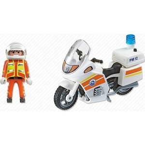 Игровой набор Playmobil Береговая охрана: Мотоцикл первой помощи с мигалкой (5544pm)