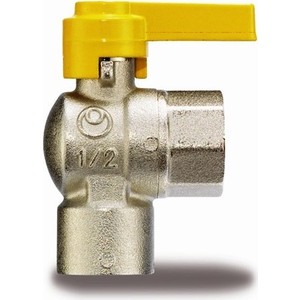 Кран IVR шаровый угловой для газа 1/2 110 ВР ручка