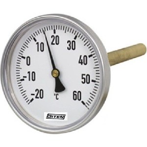 Термометр Sitem ф80. -30/+50 град 1/2х 75 мм торцевой