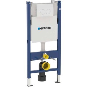Инсталляция Geberit Duofix для подвесного унитаза, UP182, клавиша смыва DELTA белый (458.115.11.1)