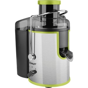 Соковыжималка Scarlett SC-JE50S04, сталь с зелеными вставками