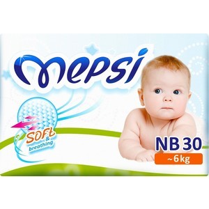 Подгузники Mepsi размер NB 6кг 30шт (0018)