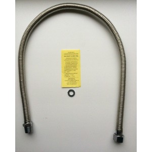 Подводка Турбо-Тех д/газа сильфонная 1/2" 500см гайка-штуцер