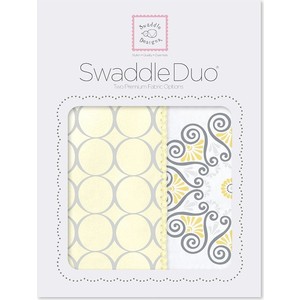 Набор пеленок SwaddleDesigns Swaddle Duo Yellow Mod Medallion (SD-358Y)