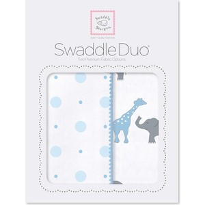 Набор пеленок SwaddleDesigns Swaddle Duo Blue Circus Fun (SD-494B)