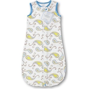 Спальный мешок SwaddleDesigns для новорожденного zzZipMe Sack 6-12M Flannel Pstl Blue Paisley (SD-124PB-6M)