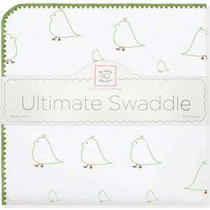 Фланелевая пеленка SwaddleDesigns для новорожденного Kiwi Chickies (SD-162KW)