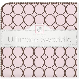 Фланелевая пеленка SwaddleDesigns для новорожденного Pink w/BR Mod C (SD-016PP)