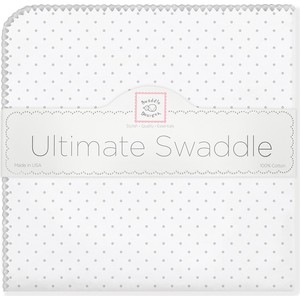 Фланелевая пеленка SwaddleDesigns для новорожденного Sterling Dot (SD-001ST)