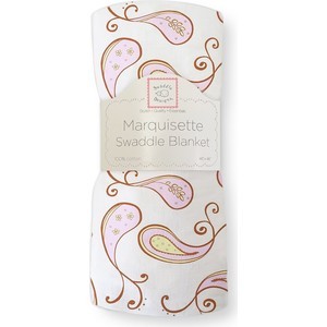 Пеленка детская тонкая SwaddleDesigns Маркизет Pink Paisley (SD-122PP)