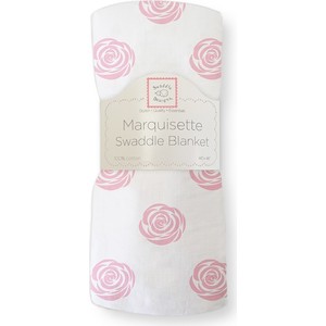 Пеленка детская тонкая SwaddleDesigns Маркизет Pink Rose (SD-490P)