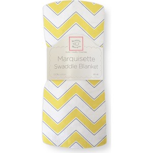 Пеленка детская тонкая SwaddleDesigns Маркизет Yellow Chevron (SD-450Y)