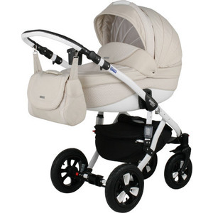 Коляска BEBE-MOBILE Mario Бежевый Перфорированный в Квадратик - Бежевый (KBMM-0555PIK25)