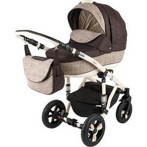 Коляска 2 в 1 BEBE-MOBILE Toscana Бежевый - Коричневый (KBMT-0215600K)