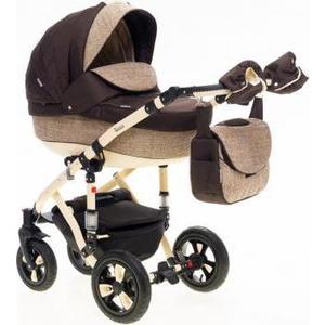 Коляска 2 в 1 BEBE-MOBILE Toscana Бежевый с Коричневым вкраплением - Темно-Бежевый (KBMT-021591L)