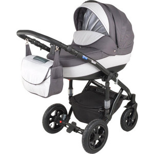 Коляска 2 в 1 BEBE-MOBILE Toscana Серый в Принт - Графит (KBMT-0215906G)