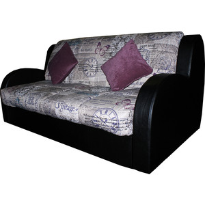 Диван ИП Панин Омега-2(120) porter violet, мэри 01, sontex black