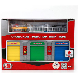 Игровой набор Технопарк Гараж городской транспортный (2205A-R)