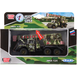 Машинка Технопарк ЗИЛ 131 автокран военстрой (CT10-001-PC-3)