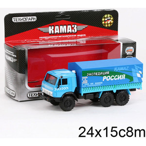 Машинка Технопарк КАМАЗ экспедиция (KAMAZ-10)