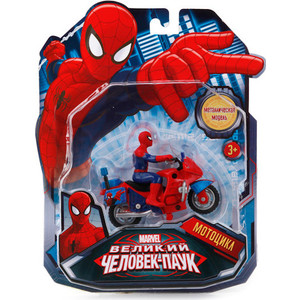 Мотоцикл Технопарк Marvel Человек Паук с фигуркой (SB-14-18)