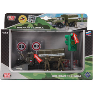 Игровой набор Технопарк УРАЛ военная комендатура со светофором (SB-14-14)