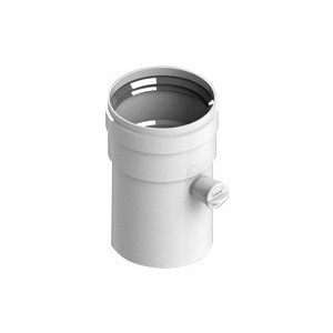 Труба STOUT диаметр 80 длина 125 мм п/м с ревизионным патрубком. (SCA-0080-010125)