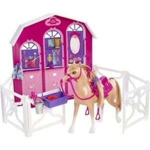 Игровой набор Mattel Barbie и сестры в сказке о пони конюшня и лошадь (Y7554)