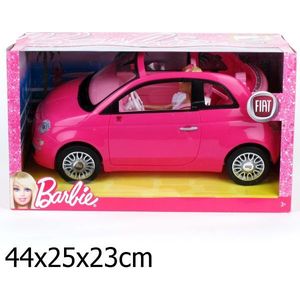 Игровой набор Mattel Barbie розовый фиат и кукла (Y6857)