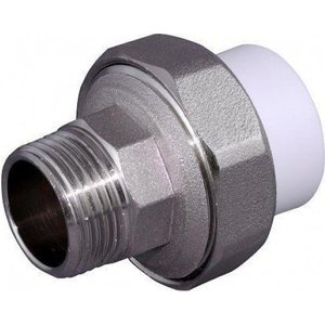 Муфта Pro Aqua PP-R W комбинированная разъемная с наружной резьбой 25х3/4 дюйма