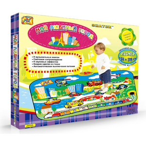 Интерактивная игра ЗНАТОК Звуковой коврик мой любимый город (SLW9812)