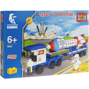 Конструктор Город Мастеров Камаз тягач с ракетой 303 дет (BB-8862-R1)