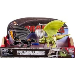 Игрушка Dragons Беззубик и Иккинг против дракона в доспехах (66599) holy dragons