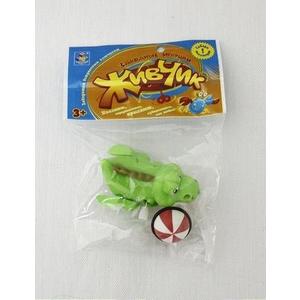 Игрушка заводная 1Toy Живчик крокодил с мячом Т54616