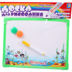Доска для рисования 1Toy Ну Погоди с маркерами и магнитом Т53140
