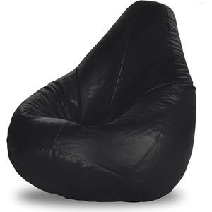 Кресло-мешок Груша POOFF искусственная кожа - черный