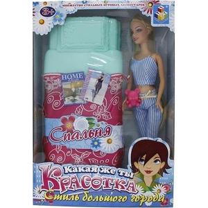 Набор мебели 1Toy Красотка с куклой спальня Т54495