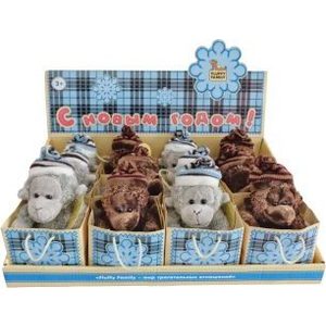 Игрушка мягкая Fluffy Family Обезьянка в шапке (681155)