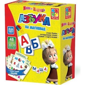 Игровой набор Vladi Toys Азбука на магнитах Маша и Медведь (VT3305-01)