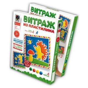 Наборы для творчества Фантазер Пластилин витражный Ежик и Слоненок (747104)