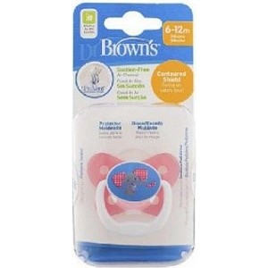Пустышка Dr. Browns Prevent Бабочка 0-6 месяцев с крышкой для девочек (PV11304)