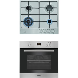 Встраиваемый комплект Simfer 60 см нержавейка (H60V41M501 + B6EM25002)